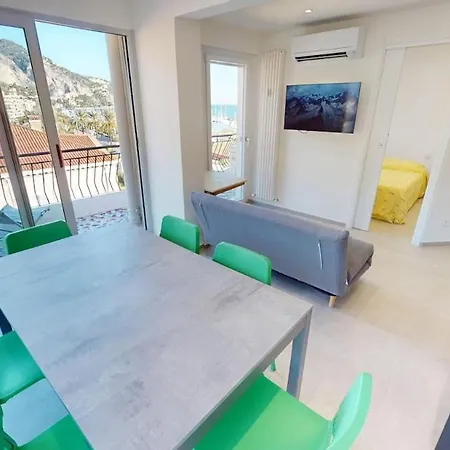 Appartement 98gb - 2p With Terrace And Side Sea View Menton