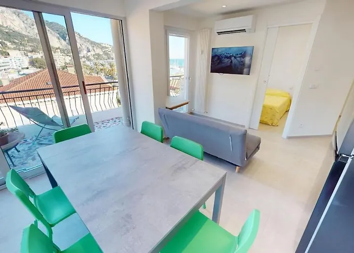 Apartment 98gb - 2p With Terrace And Side Sea View Menton